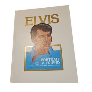 Elvis Portrait of a Friend Book Hardcover White Gold Marty Lacker Biography